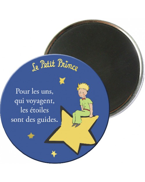 Round Magnet The Little Prince Sitting On His Plane